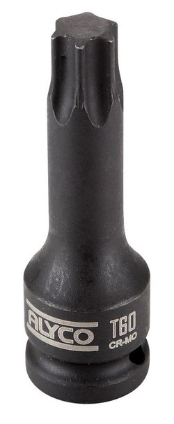 Juego de 8 llaves de vaso de impacto con punta tipo torx de diferentes medidas con cuadradillo 1/2" Alyco. Referencia 198301