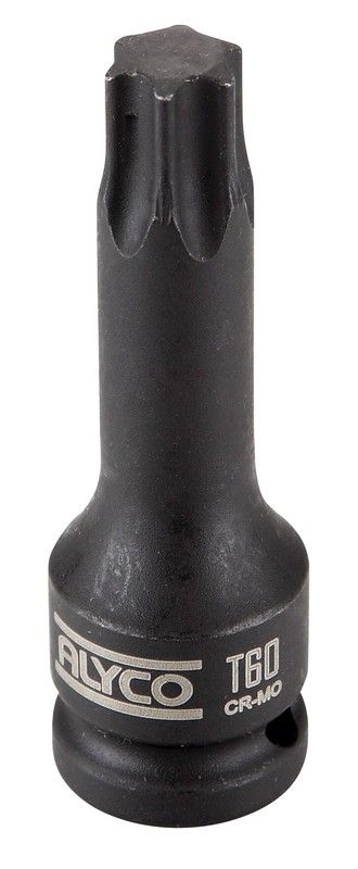 Juego de 8 llaves de vaso de impacto con punta tipo torx de diferentes medidas con cuadradillo 1/2" Alyco. Referencia 198301