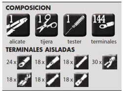 Juego 147 Pieza Terminales+Tijera+Tester