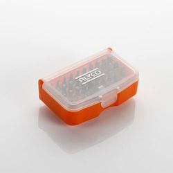 Juego De 30 Puntas De Atornillar De 1/4" Y Adaptador En Caja De Plástico ALYCO ORANGE, Referencia 170490