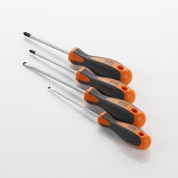 Juego De 4 Destornilladores Con Punta Plana, Recta Y Ph, En Blister ALYCO ORANGE, Referencia 170449
