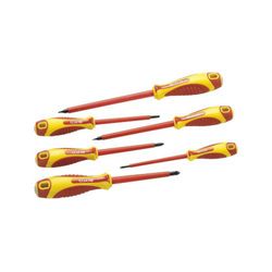 Juego De 6 Destornilladores Aislados Para Electricista Con Mango Bimaterial ALYCO