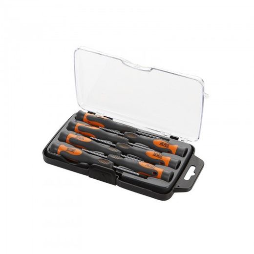 Juego De 7 Destornilladores De Precisión En Caja De Plástico ALYCO ORANGE, Referencia 170452