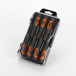 Juego De 7 Destornilladores De Precisión En Caja De Plástico ALYCO ORANGE, Referencia 170452