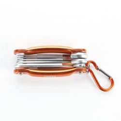 Juego De 8 Llaves Punta Allen, En Soporte Navaja Metálica ALYCO ORANGE, Referencia 170605