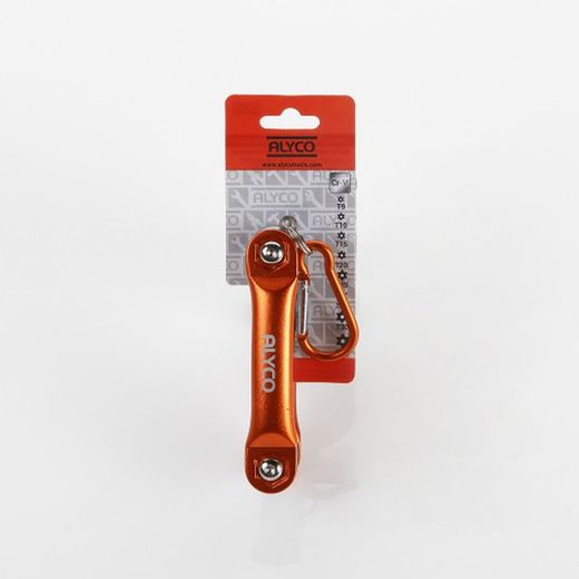 Juego De 8 Llaves Torx Inviolable, En Soporte Montura Metálica ALYCO ORANGE, Referencia 170617