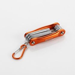 Juego De 8 Llaves Torx Inviolable, En Soporte Montura Metálica ALYCO ORANGE, Referencia 170617