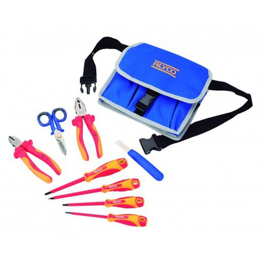 Bolsa De Nylon Con Juego  De 9 Herramientas Aisladas ALYCO, Referencia 101410