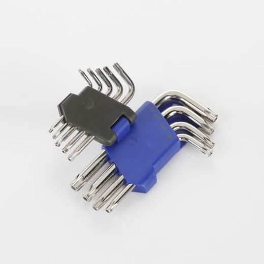 Juego De 9 Llaves Acodadas Torx Inviolable En Soporte De Plástico De T10 A T50 ALYCO, Referencia 193290