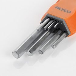 Juego De 9 Llaves Acodadas Hexagonales Allen, Soporte De Plástico ALYCO ORANGE