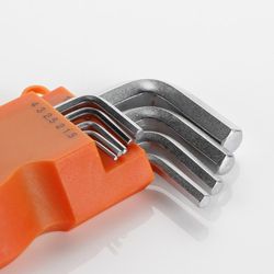 Juego De 9 Llaves Acodadas Hexagonales Allen, Soporte De Plástico ALYCO ORANGE