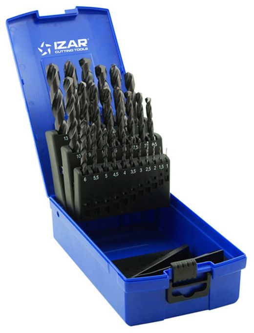 Juego Brocas Mango Cilindrico  De Medidas De 1 A 13 X 0.50 Mm, 25 Brocas, Din338 .Sets 1456