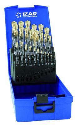Juego Brocas Mango Cilindrico  De Medidas De 1 A 13 X 0.50 Mm, 25 Brocas, Din338 .Sets 1456