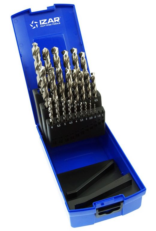 Juego Brocas Mango Cilindrico  De Medidas De 1 A 13 X 0.50 Mm, 25 Brocas, Din338 .Sets 1456