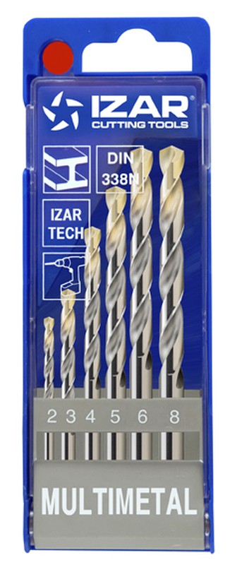 Izar Cutting Tools  1462 Juego Brocas Metal HSSE DIN 338W. 6 unidades