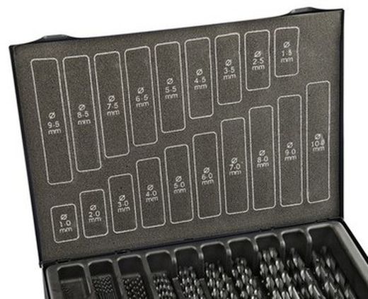 Maletin Con Surtido De Brocas Laminadas 170 Unidades , Ref1499