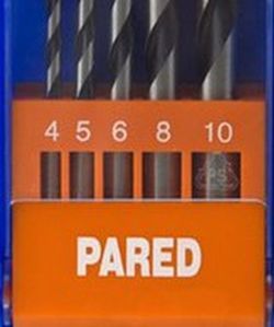 Juego de 5 Brocas Para Pared con Punta De Metal Duro Standard, Medidas 4-5-6-8-10mm, Referencia 1485