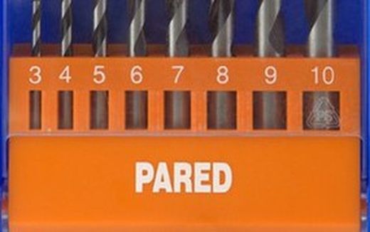 Juego de 8 Brocas para Pared de Metal Duro, Medidas 3-4-5-6-7-8-10 mm, Referencia 1488