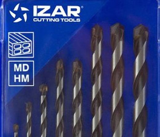Juego de 8 Brocas para Pared de Metal Duro, Medidas 3-4-5-6-7-8-10 mm, Referencia 1488