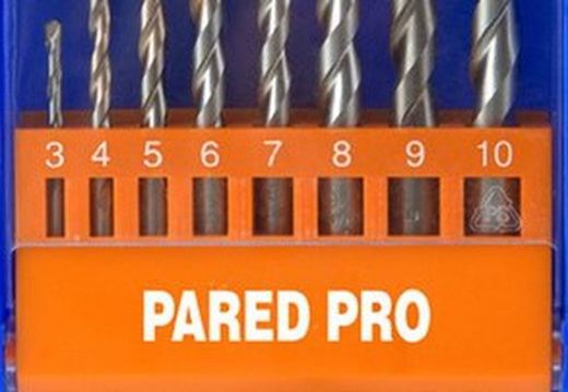Juego 8 Brocas de Widia Para Hormigon/Pared con Punta De Metal Duro, Profesional, Medidas 3-4-5-6-7-8-9-10 Mm, Referencia 1487