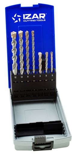 Juego de 7 Brocas para Hormigon, Anclaje SdS Plus, Medidas 5-6-8-10-12, Referencia 1497
