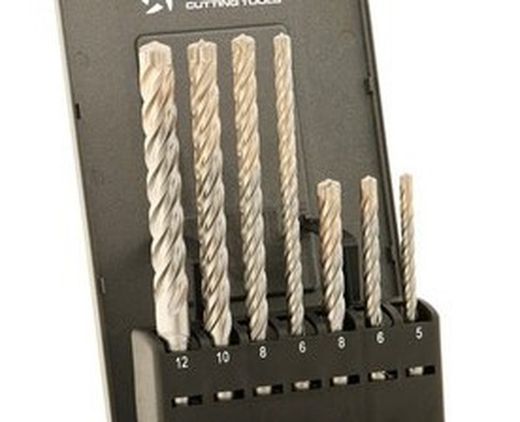 Juego de 7 Brocas para Hormigon de Martillo,anclaje SdS plus, Zentro4 Plus, Referencia 1489