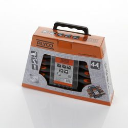 Juego Combinado De Destornilladores, Vasos Y Puntas 44 Piezas En Estuche Plástico ALYCO ORANGE, Referencia 170465
