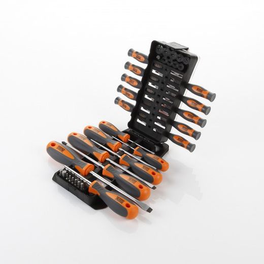 Juego Combinado De Destornilladores, Vasos Y Puntas 44 Piezas En Estuche Plástico ALYCO ORANGE, Referencia 170465