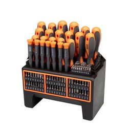 Juego combinado de destornilladores y puntas de 114 piezas con soporte ALYCO ORANGE. Referencia 170467