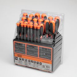 Juego combinado de destornilladores y puntas de 114 piezas con soporte ALYCO ORANGE. Referencia 170467