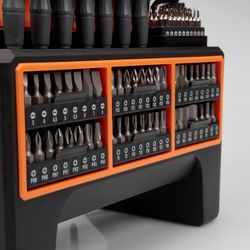 Juego combinado de destornilladores y puntas de 114 piezas con soporte ALYCO ORANGE. Referencia 170467