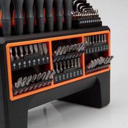Juego combinado de destornilladores y puntas de 114 piezas con soporte ALYCO ORANGE. Referencia 170467