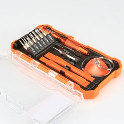 Juego de 19 piezas para reparación de aparatos electrónicos y móviles ALYCO ORANGE. Referencia 171239