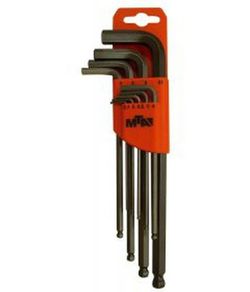 Juego De 9 Llaves Allen Largas Con Bola Ref. A1301