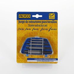 Juego De Extractores Para Tornillos En Caja De Plástico ALYCO, Referencia 122330