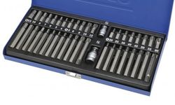 Juego de 40 puntas de 3/8” y dos adaptadores en caja metálica Alyco, Referencia 186100
