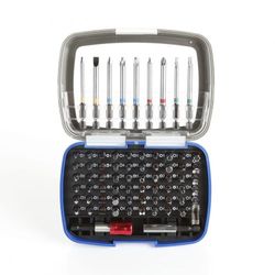 Juego De Puntas Y Adaptadores, 71 Piezas De Puntas De 1/4" Con 12 Huellas Diferentes En Caja De Plastico, Referencia 193730