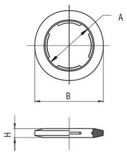 Junta Estanqueidad Dentada En Nylon Para Racor Neumático, de M3 a 1", Referencia 1610