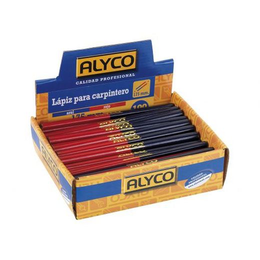 Lápiz Para Carpintero 2 Colores Azul Y Rojo ALYCO, Refrencia 149055