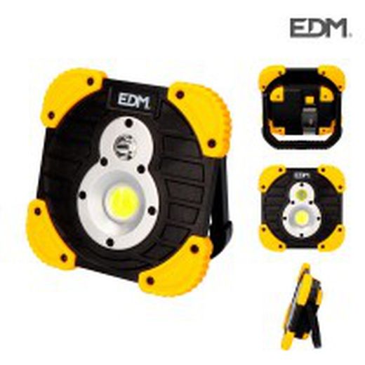 Linterna Foco Recargable Led Xl 750 Lumen Edm Con Funcion Power Bank Led Principal 750 Lumen Ipx6 Led Secundario 250 Lumen Bateria 18650 2200mah Con Cable Usb Cree Xpg 5w Cob Led 10w 14x14cm 5h/2h