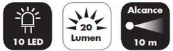 Linterna Frontal De Cabeza De 10 Led