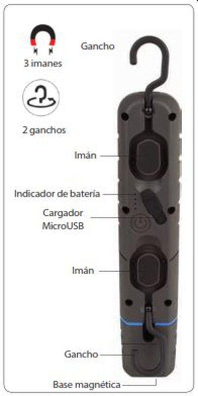 Linterna Bifocal Recargable Cob Alyco