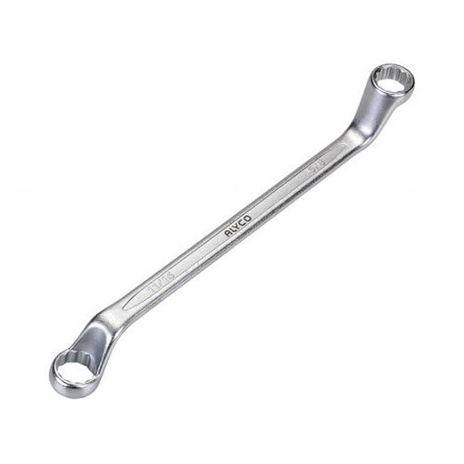 Llave acodada de apriete de Acero al Cr-V de estrella doble, medida en pulgadas Alyco, Referencia 190050 a Referencia 19078