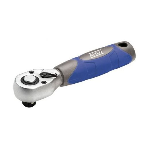 Llave De Carraca Corta De 3/8" De 72 Dientes ALYCO, Referencia 192246