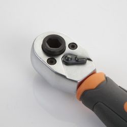 Llave De Carraca Corta De Cuadradillo 1/4" 72 Dientes Y Puntas Dual ALYCO ORANGE, Referencia 170712