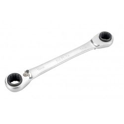 Llave De Doble Estrella Con Carraca Reversible 4 En 1 ALYCO  De Medidas 16x17-18x19, Referencia 191634