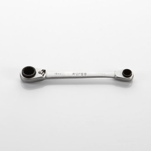 Llave De Doble Estrella Con Carraca Reversible 4 En 1 ALYCO De Medids 9x11-14x15, Referencia 191632