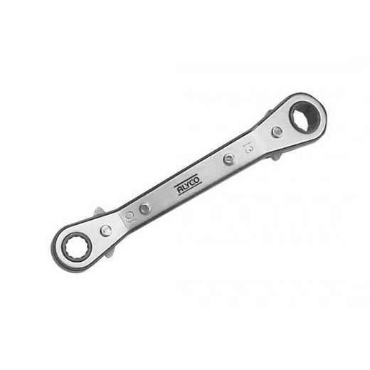 Llave De Doble boca Estrella Con Carraca Reversible Y Acodada ALYCO,
