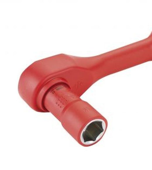Llave de vaso aislada con boca hexagonal, para aprietes con carracas de cuadradillo 1/2” Alyco, Referencia 190308 a 190332