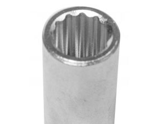 Llave de vaso Serie Larga con boca bihexagonal para aprietes con carracas de cuadradillo ½” Alyco, Referencia 190678 a 190702